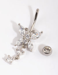 Surgical Steel Butterfly Belly Bar - link has visual effect only