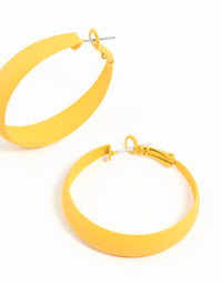 Matte Yellow Hoop Earrings - link has visual effect only