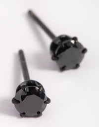 Matte Black Surgical Steel Stud Earrings - link has visual effect only