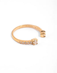 Gold Plated Sterling Silver Cubic Zirconia RIng - link has visual effect only