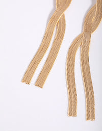 Gold Plated Snake Chain Drop Earrings - link has visual effect only