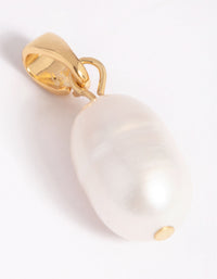 Gold Plated Charm with Freshwater Pearl - link has visual effect only