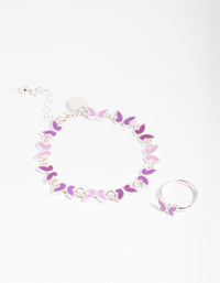 Kids Butterfly Bracelet & Ring Set - link has visual effect only