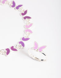 Kids Butterfly Bracelet & Ring Set - link has visual effect only