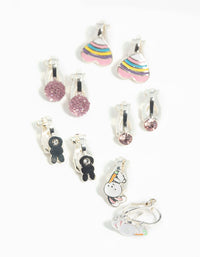 Kids Bunny Love Clip On Earrings - link has visual effect only