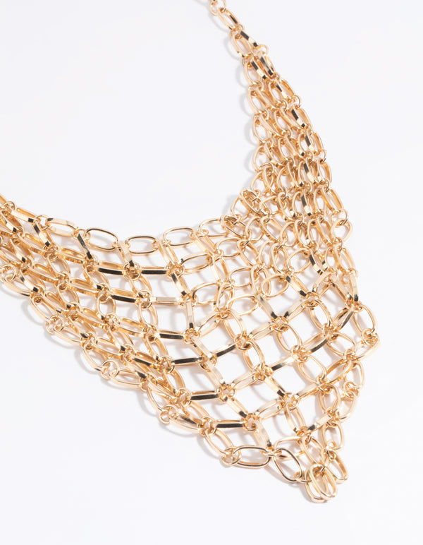 Gold Chain Statement Necklace