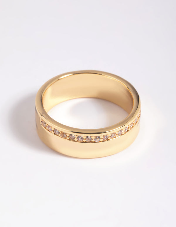 Gold Plated Cubic Zirconia Ring