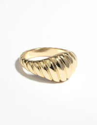 Gold RIbbed Ring - link has visual effect only