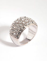 Silver Diamante Dome Ring - link has visual effect only