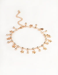 Gold Diamante Butterfly Statement Anklet - link has visual effect only