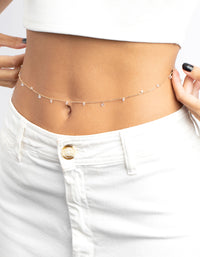 Gold Drop Diamante Waist Chain - link has visual effect only