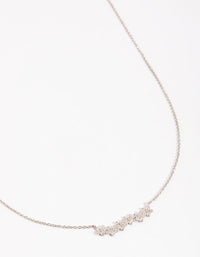 Silver Flower Cluster Crawler Necklace - link has visual effect only