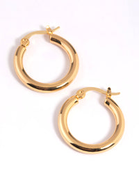 Gold Plated Thin Hoop Earrings - link has visual effect only