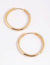 Gold Plated Thin Huggie Hoop Earrings - link has visual effect only