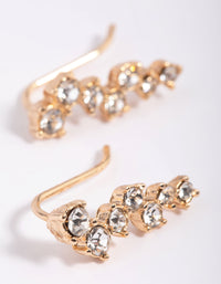 Gold Diamante Crawler Jacket Earrings - link has visual effect only