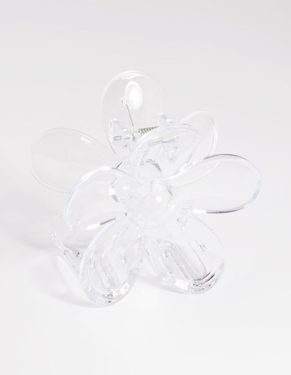 90s Clear Daisy Flower Claw Clip