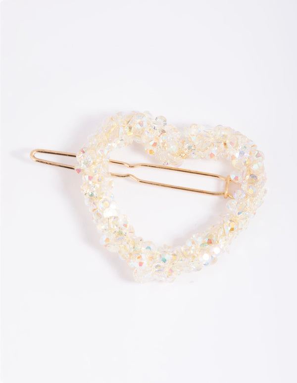 Kids Bead Heart Clips