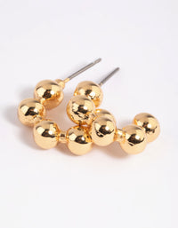 Gold Plated Ball Hoop Earrings - link has visual effect only