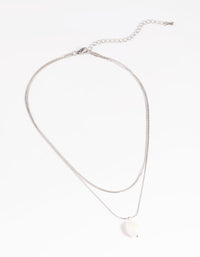 Surgical Steel Snake Chain & Freshwater Pearl Necklace - link has visual effect only