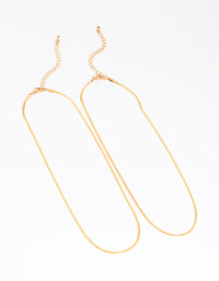 Gold Plated Stainless Steel Fine Chain Layered Necklace - link has visual effect only