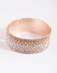 Rose Gold Diamante Ombre Cuff Bangle - link has visual effect only