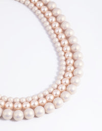 Gold Pearl & Bead Layered Necklace - link has visual effect only