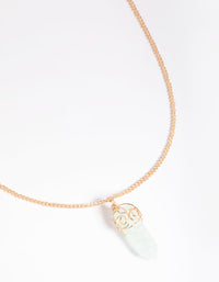 Green Fluorite Shard Necklace - link has visual effect only