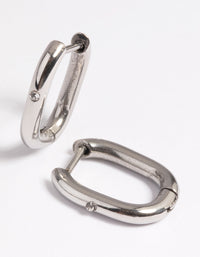 Surgical Steel Rectangular Hoop Earrings - link has visual effect only