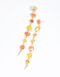 Orange Stone Drop Earrings - link has visual effect only