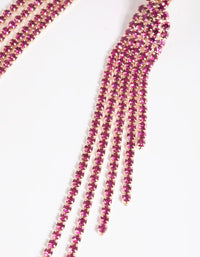 Fuchsia Twisted Drop Earrings - link has visual effect only