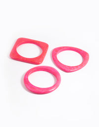 Pink Chunky Bangle Bracelet Pack - link has visual effect only