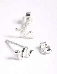 Sterling Silver Snake Stud Earrings - link has visual effect only