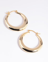 Gold Plated Brass Creole Hoop Earrings - link has visual effect only