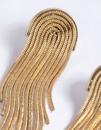 Gold Plated Brass Box Chain Drop Earrings - link has visual effect only