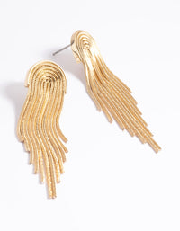 Gold Plated Brass Box Chain Drop Earrings - link has visual effect only