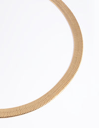 Gold Plated Wide Snake Chain Necklace - link has visual effect only