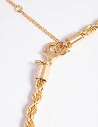 Gold Plated Rope Chain Necklace - link has visual effect only