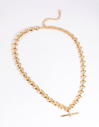 Gold Plated Fob Layered Necklace - link has visual effect only