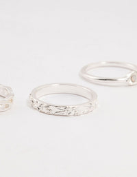 Silver Stone & Braid 5-Pack Rings - link has visual effect only