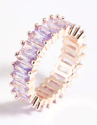 Rose Gold Lilac Cubic Zirconia Ring - link has visual effect only