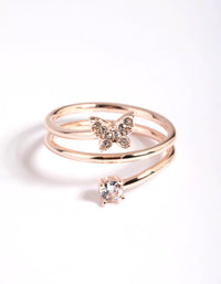 Rose Gold Butterfly Wrap Ring - link has visual effect only