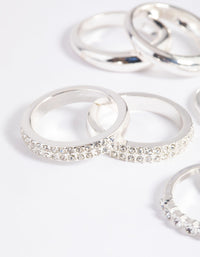 Silver Diamante Ring Stack Pack - link has visual effect only