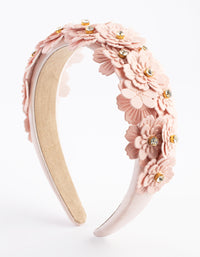 Fabric Floral Embellished Headband - link has visual effect only