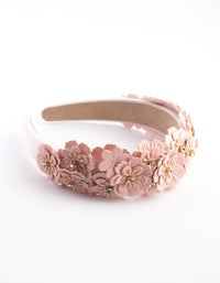 Fabric Floral Embellished Headband - link has visual effect only