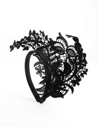 Black Lace Sculptured Fascinator - link has visual effect only