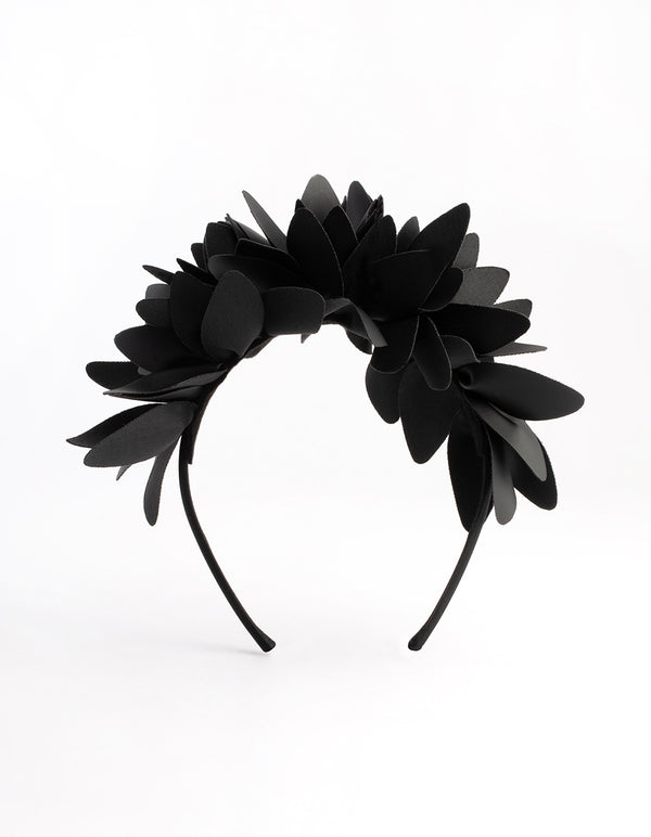 Black Petal Statement Headband