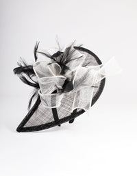 Black & White Sinamay Feathered Fascinator - link has visual effect only