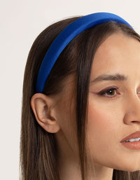 Blue Thin Satin Headband - link has visual effect only