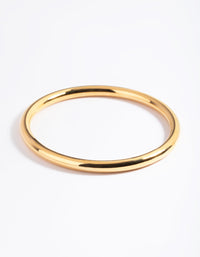 Gold Plated Stainless Steel Statement Round Bangle - link has visual effect only