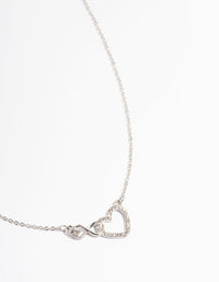 Silver Heart & Infinity Diamante Necklace - link has visual effect only